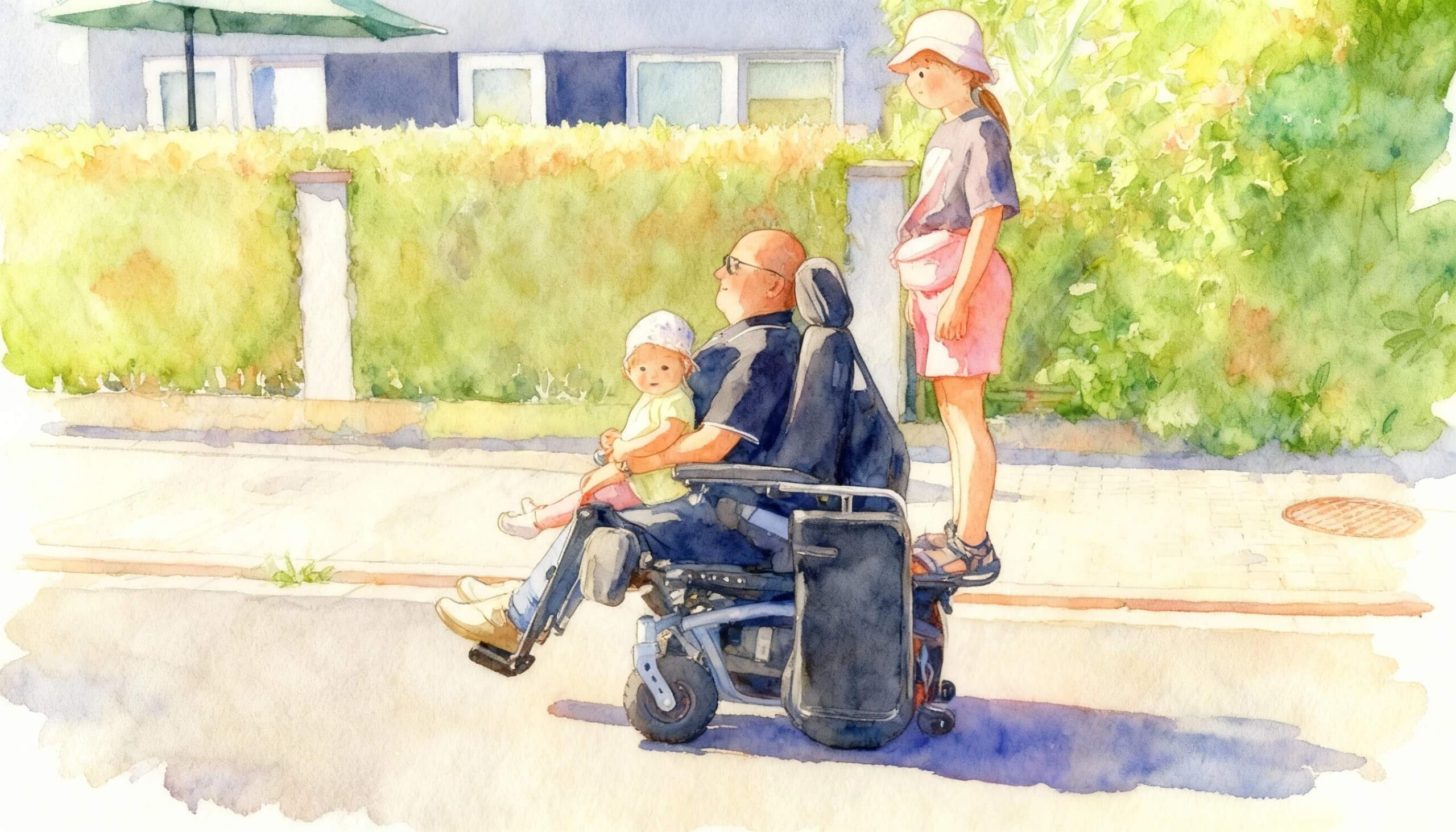 Czy ojciec na wózku może zabrać dzieci na spacer